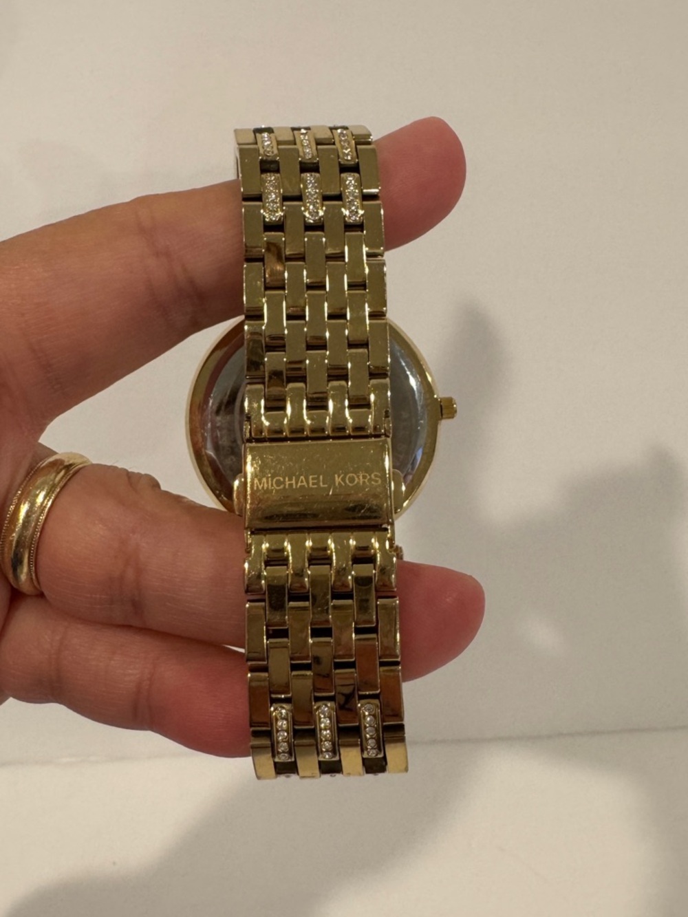 Michael Kors Gold Tone Crystal-Accented Watch - Picture 3 of 6
